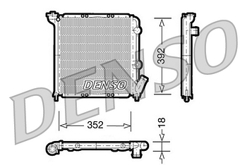 Радиатор охлаждения DENSO DRM23026