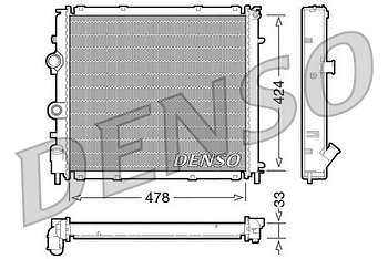 Радиатор охлаждения DENSO DRM23030