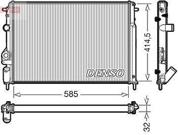 Радиатор охлаждения DENSO DRM23034