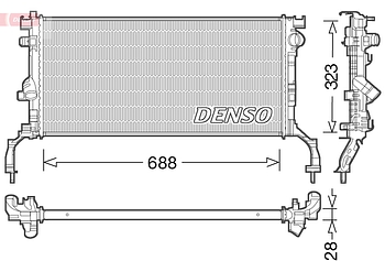 Радиатор охлаждения DENSO DRM23038