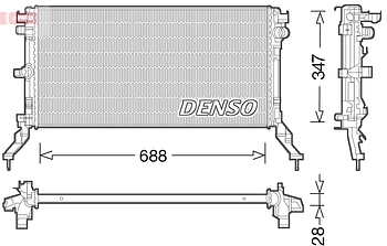 Радиатор охлаждения DENSO DRM23039