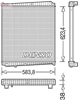 Радиатор охлаждения DENSO DRM23047