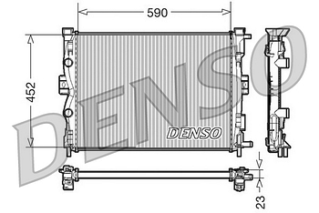 Радиатор охлаждения DENSO DRM23055