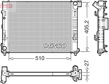 Радиатор охлаждения DENSO DRM23085