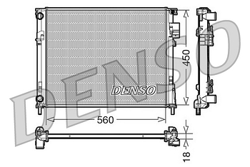 Радиатор охлаждения DENSO DRM23095