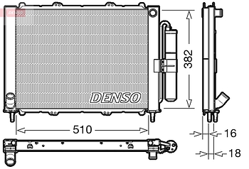 Радиатор охлаждения DENSO DRM23103
