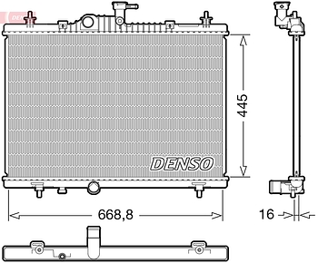 Радиатор охлаждения DENSO DRM23118