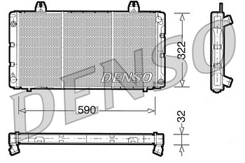 Радиатор охлаждения DENSO DRM25001