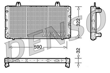 Радиатор охлаждения DENSO DRM25002