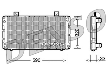 Радиатор охлаждения DENSO DRM25003