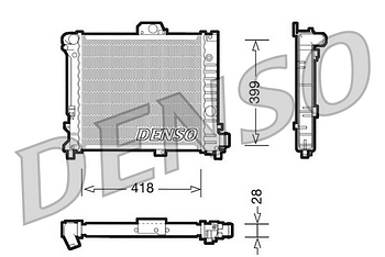 Радиатор охлаждения DENSO DRM25004