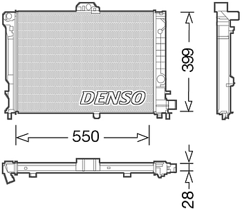 Радиатор охлаждения DENSO DRM25010