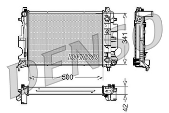 Радиатор охлаждения DENSO DRM25012
