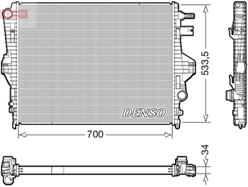 Радиатор охлаждения DENSO DRM32050