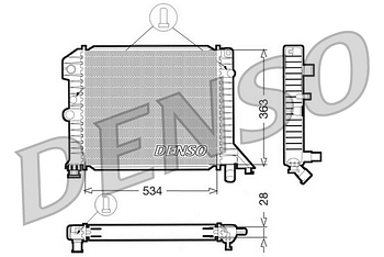Радиатор охлаждения DENSO DRM33021