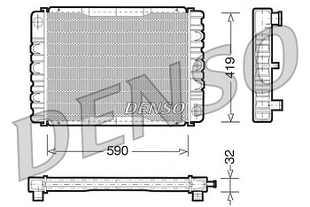 Радиатор охлаждения DENSO DRM33030