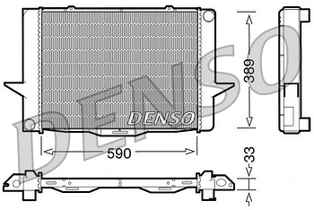 Радиатор охлаждения DENSO DRM33040