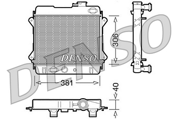 Радиатор охлаждения DENSO DRM34001