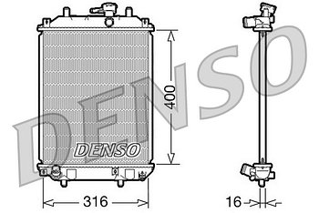 Радиатор охлаждения DENSO DRM35001