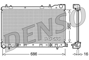 Радиатор охлаждения DENSO DRM36001