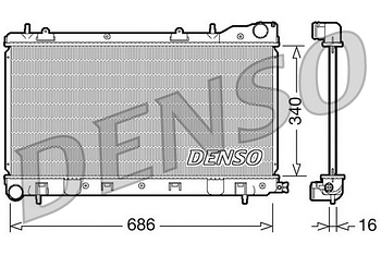 Радиатор охлаждения DENSO DRM36003