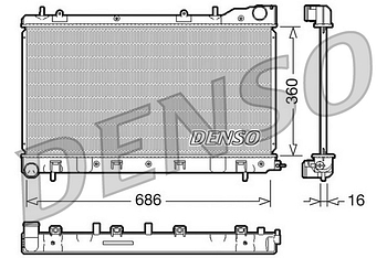 Радиатор охлаждения DENSO DRM36004