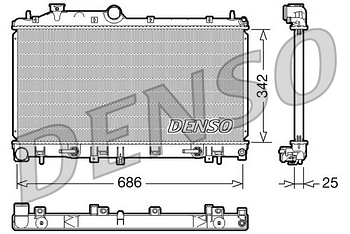 Радиатор охлаждения DENSO DRM36005
