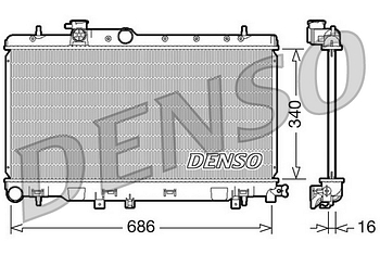 Радиатор охлаждения DENSO DRM36006
