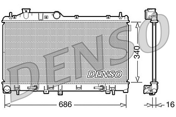 Радиатор охлаждения DENSO DRM36008