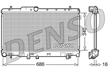 Радиатор охлаждения DENSO DRM36010