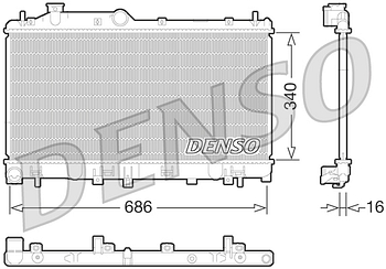 Радиатор охлаждения DENSO DRM36013