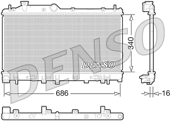 Радиатор охлаждения DENSO DRM36015