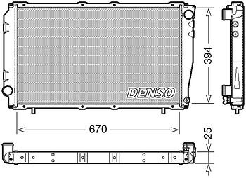 Радиатор охлаждения DENSO DRM36016