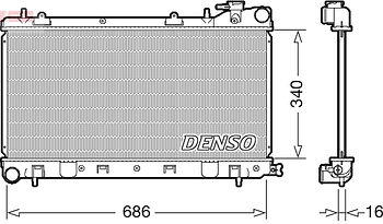 Радиатор охлаждения DENSO DRM36017
