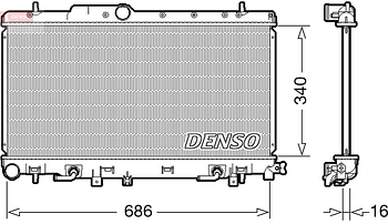 Радиатор охлаждения DENSO DRM36018