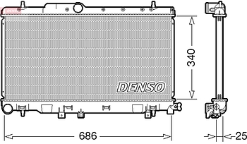 Радиатор охлаждения DENSO DRM36019