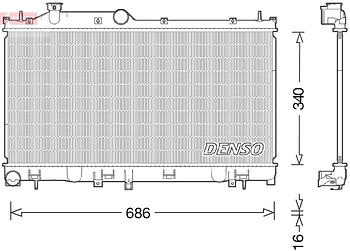Радиатор охлаждения DENSO DRM36021