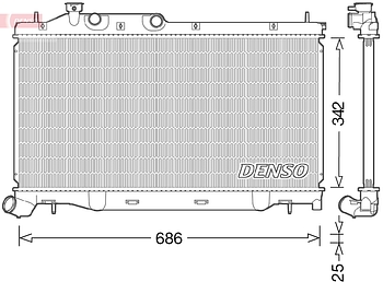 Радиатор охлаждения DENSO DRM36023