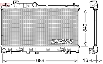 Радиатор охлаждения DENSO DRM36024