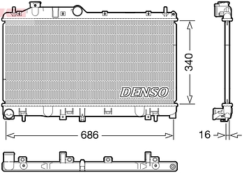 Радиатор охлаждения DENSO DRM36025