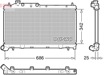 Радиатор охлаждения DENSO DRM36026