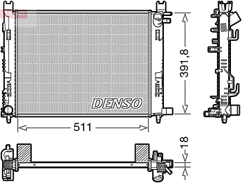 Радиатор охлаждения DENSO DRM37002