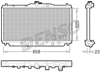 Радиатор охлаждения DENSO DRM40001