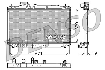 Радиатор охлаждения DENSO DRM40005