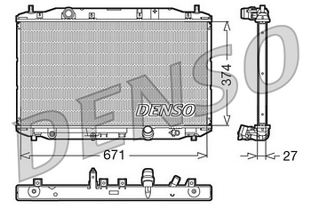 Радиатор охлаждения DENSO DRM40006