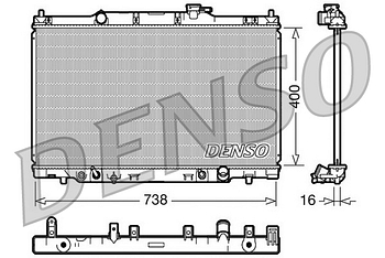 Радиатор охлаждения DENSO DRM40013