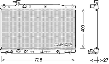 Радиатор охлаждения DENSO DRM40033