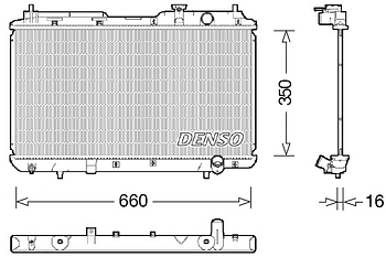 Радиатор охлаждения DENSO DRM40034