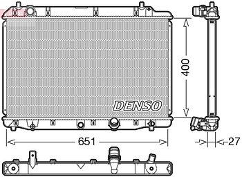 Радиатор охлаждения DENSO DRM40036