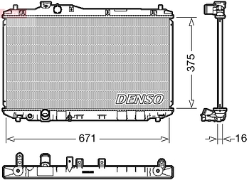 Радиатор охлаждения DENSO DRM40037